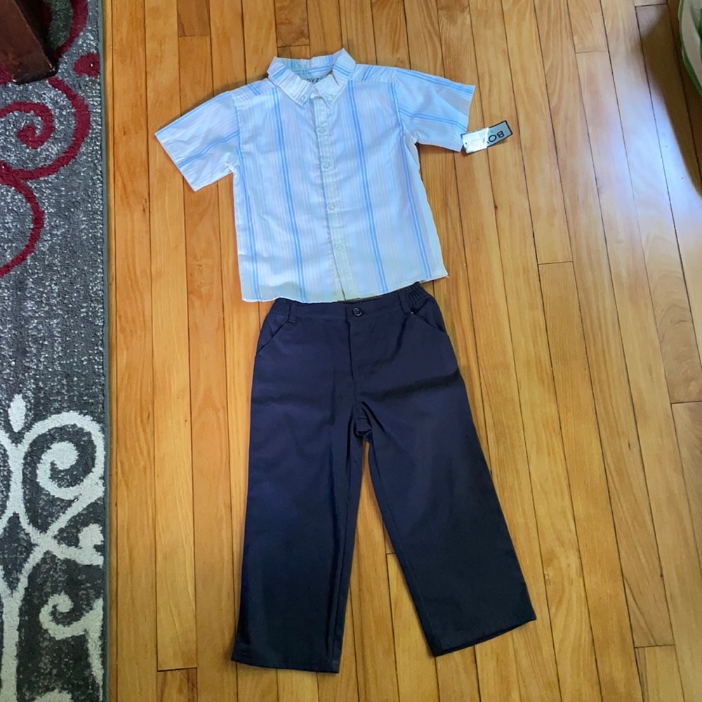 Nannette shirt and pants set, boys 4T, NWT